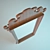 Cherry Wood Framed Mirror 3D model small image 2