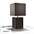 Elegant Basu Black Lamp: H660xW300xD300mm 3D model small image 1