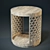 Artisanal Hand Carved Side Table 3D model small image 1