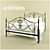 Elegant forged bed 3D model small image 1