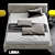 Sleek KIDO lema Bed 3D model small image 2