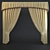 Provençal Ceiling Curtain: Elegant and Versatile 3D model small image 1