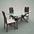 Elegant Magna 5-Piece Dining Set 3D model small image 1