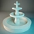 Elegant Zen Water Fountain 3D model small image 1