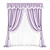 Girly Charm: Classic Room Curtains 3D model small image 1