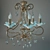 Classic Forged Chandelier 3D model small image 1