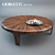 Giorgetti Round Table: Elegant Wood and Metal Design 3D model small image 2