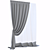 Elegant Sheer Curtain Ensemble 3D model small image 1