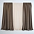 Elegant Sheer Curtain Panel 3D model small image 1