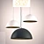 Modern Pendant Light in Black and Gold 3D model small image 1