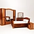 Modern MDF Bedroom Set 3D model small image 1