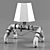 Retro Industrial Mechanical Table Lamp 3D model small image 2