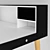 Modern Writing Desk with Premium Sound 3D model small image 3