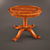 Elegant Dark Cherrywood Round Table 3D model small image 3