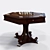 Wooden Chess Table 140x94cm 3D model small image 1