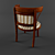 Cherry Noir Upholstered Chair 3D model small image 3