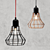 Rustic Industrial Cage Lamp 3D model small image 1