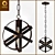 Industrial Reel Pendant: Vintage Charm 3D model small image 1