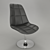 Sleek Black Chair 3D model small image 1