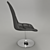 Sleek Black Chair 3D model small image 3