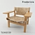 Fredericia Spanish Chair: Classic Danish Design 3D model small image 1