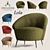 Contemporary Armchair Lola by CREAZIONI 3D model small image 1