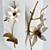  Gilded Flower Wall Decor 3D model small image 1