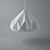 Elegant Origami Ceiling Lamp 3D model small image 3