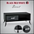 BRW Sicret TV Stand, Black Red White, RTV1S 3D model small image 1