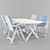 Classic New England Outdoor Seating 3D model small image 1