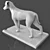 Playful Canine Sculpture 3D model small image 2