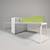 Title: LAVORO 4-Job Office Table 3D model small image 1
