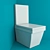 Corner Flush Toilet 3D model small image 1