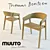 Muuto Thomas Bentzen: Stylish Wooden Chair 3D model small image 1