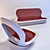 Sleek Contemporary Seating 3D model small image 1