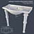 Royal Console Washbasin: Elegant Ceramica Althea Design 3D model small image 2