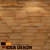 3D Oak Wall Panel - Natural Beauty 3D model small image 1