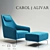 Modern Carol Sofa: Stylish & Comfortable 3D model small image 1