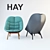 Uchiwa Lounge Chair: Modern Japanese Seat 3D model small image 2