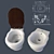 Ceramica Althea Royal Toilet & Bidet Combo 3D model small image 2