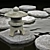 Zen Garden Lantern Set 3D model small image 1