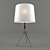 Elegant Chrome Table Lamp 3D model small image 1