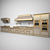 Stylish GULLO Kitchen 3D model small image 1