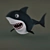 Automatic Texture-Adhesive Toy Shark 3D model small image 1