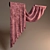 Velvet Curtain 3D model small image 1