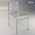 Sleek Acrylic Yoga Chair 3D model small image 1