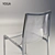 Sleek Acrylic Yoga Chair 3D model small image 2
