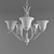 Elegant Dover 5-Light Chandelier 3D model small image 2