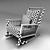 Gray 09 Rocking Armchair - Elegant Design 3D model small image 3