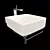 Elegant Simas Flow FL15 Sink 3D model small image 1